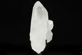 Large, Natural Quartz Crystal Point With Metal Stand - Brazil #206910-3